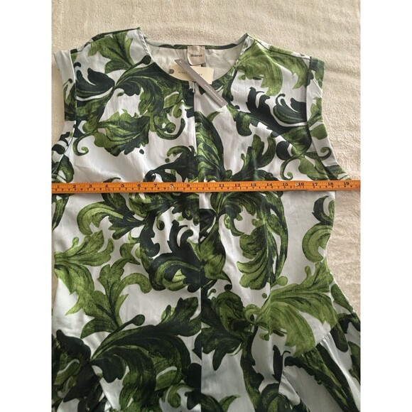 Maeve Cap Sleeve Drop Sleeve Waist Midi Dress Sz Lg Green - Picture 7 of 10